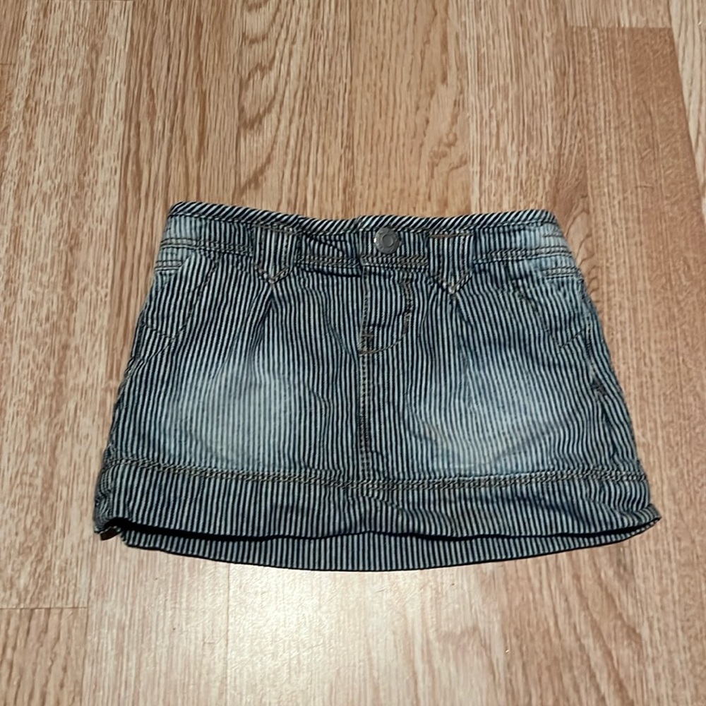 Arizona Jeans Striped Jean Skirt Size 9 months